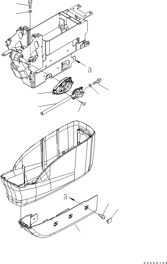Excavators Komatsu / PC300LL-7L S/N A85001-UP(PC300L1E) / FLOOR FRAME (L.H.) (UNDER CONSOLE)(210520 : K1110-12A0)