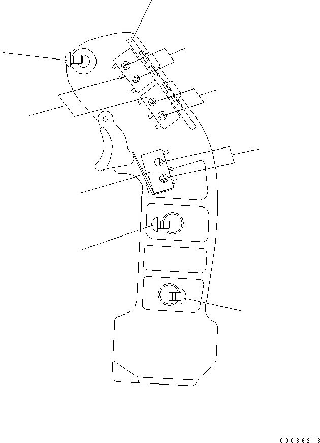 Excavators Komatsu / PC300LL-7L S/N A85001-UP(PC300L1E) / OPERATOR CONTROL HANDLE(210540 : K1110-13B1)
