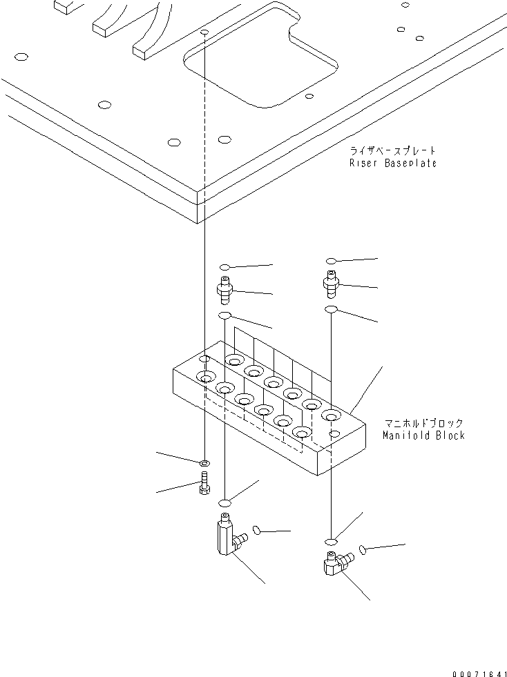 Excavators Komatsu / PC300LL-7L S/N A85001-UP(PC300L1E) / FLOOR FRAME (MANIFOLD BLOCK)(210670 : K1110-19D0)