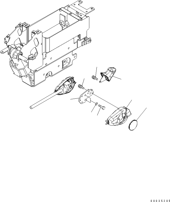 Excavators Komatsu / PC300LL-7L S/N A85001-UP(PC300L1E) / FLOOR FRAME (LEVER KNOB)(210750 : K1110-24A0)