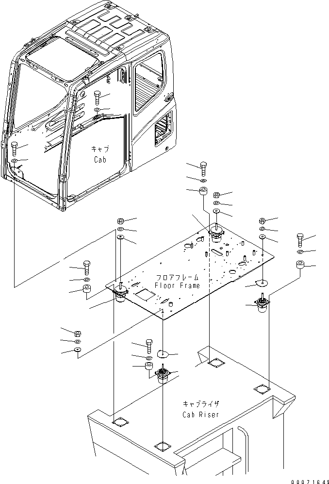 Excavators Komatsu / PC300LL-7L S/N A85001-UP(PC300L1E) / FLOOR MOUNT(210760 : K1120-01A1)