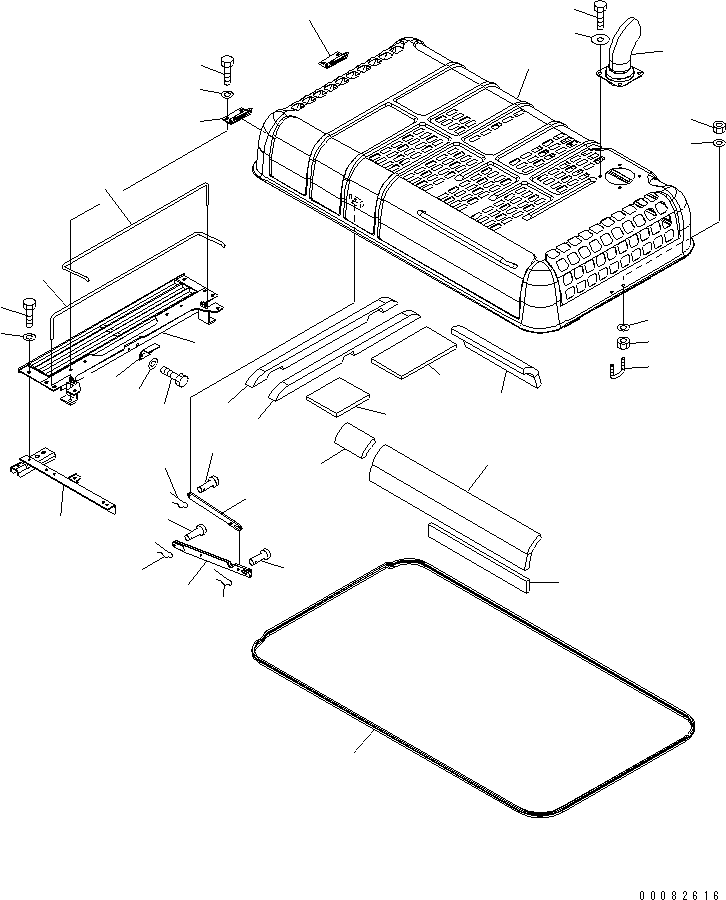Excavators Komatsu / PC300LL-7L S/N A85001-UP(PC300L1E) / HOOD(240010 : M1110-01A0)