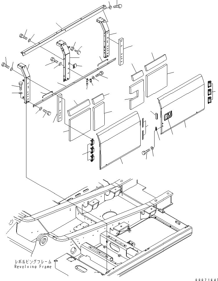 Excavators Komatsu / PC300LL-7L S/N A85001-UP(PC300L1E) / LEFT SIDE DOOR (MACHINE CAB)(240030 : M1130-01B0)