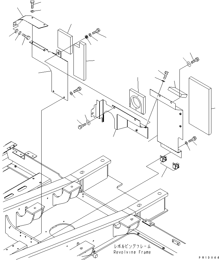 Excavators Komatsu / PC300LL-7L S/N A85001-UP(PC300L1E) / PARTITION (MACHINE CAB) (ENGINE ROOM FRONT)(240050 : M1150-01A0)