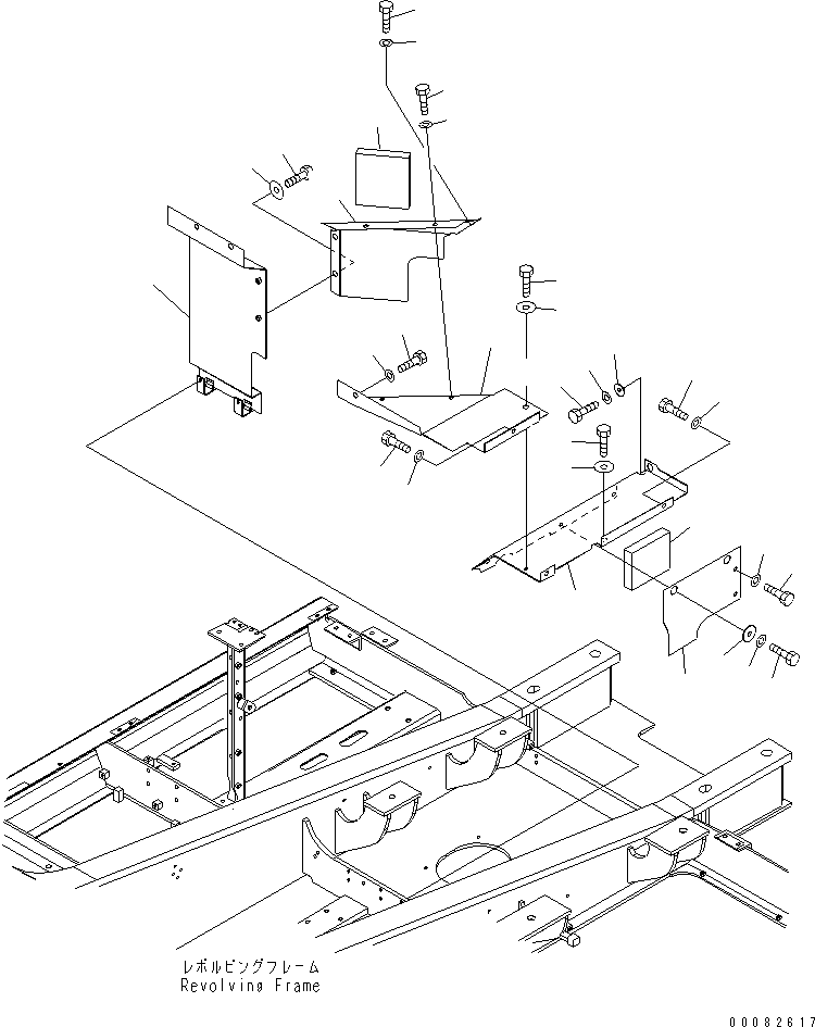 Excavators Komatsu / PC300LL-7L S/N A85001-UP(PC300L1E) / PARTITION (MACHINE CAB) (PUMP SIDE)(240060 : M1150-02A0)