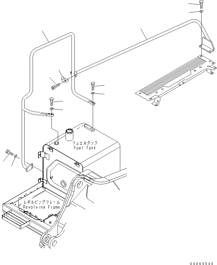 Excavators Komatsu / PC300LL-7L S/N A85001-UP(PC300L1E) / HANDRAIL (R.H.)(240130 : M1310-01A0)