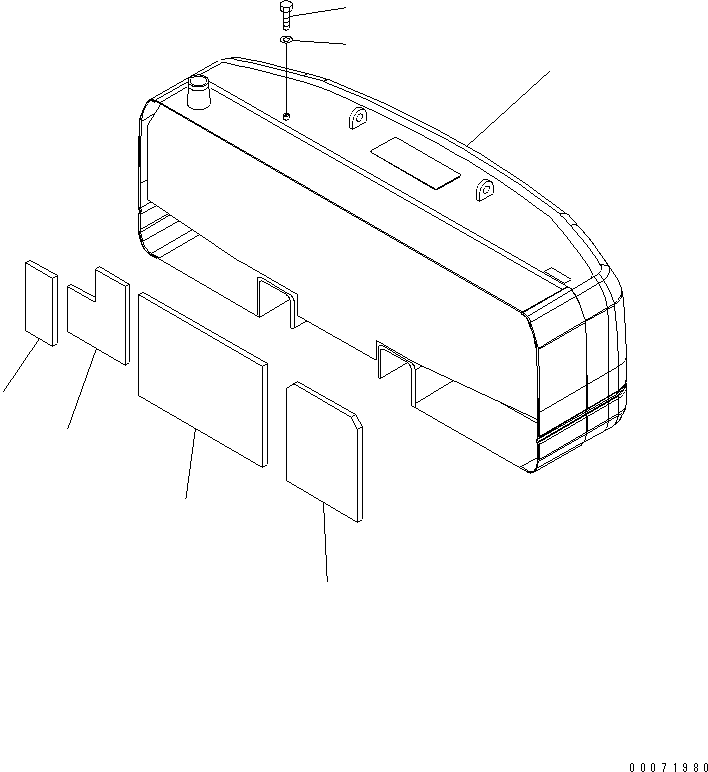Excavators Komatsu / PC300LL-7L S/N A85001-UP(PC300L1E) / COUNTERWEIGHT (ADDITIONAL FUEL TANK)(240190 : M1510-03A0)
