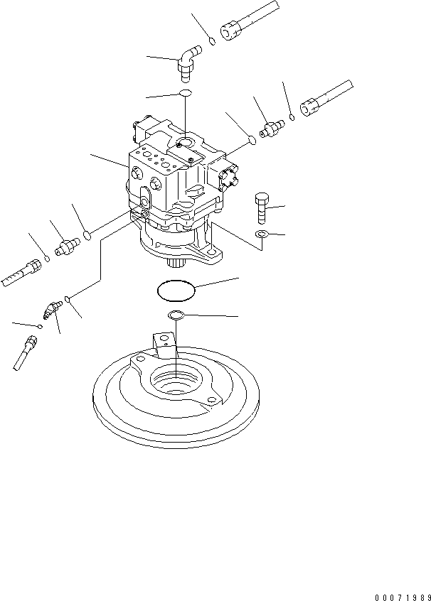 Komatsu parts book diagram for PC300LL-7L S/N A85001-UP: SWING MOTOR (CONNECTING PARTS)