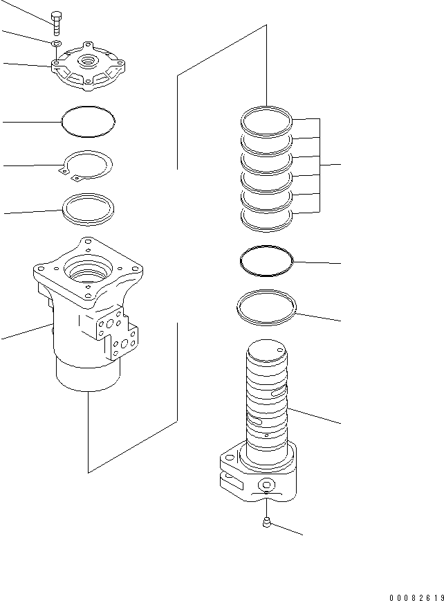 Komatsu parts book diagram for PC300LL-7L S/N A85001-UP: SWIVEL JOINT