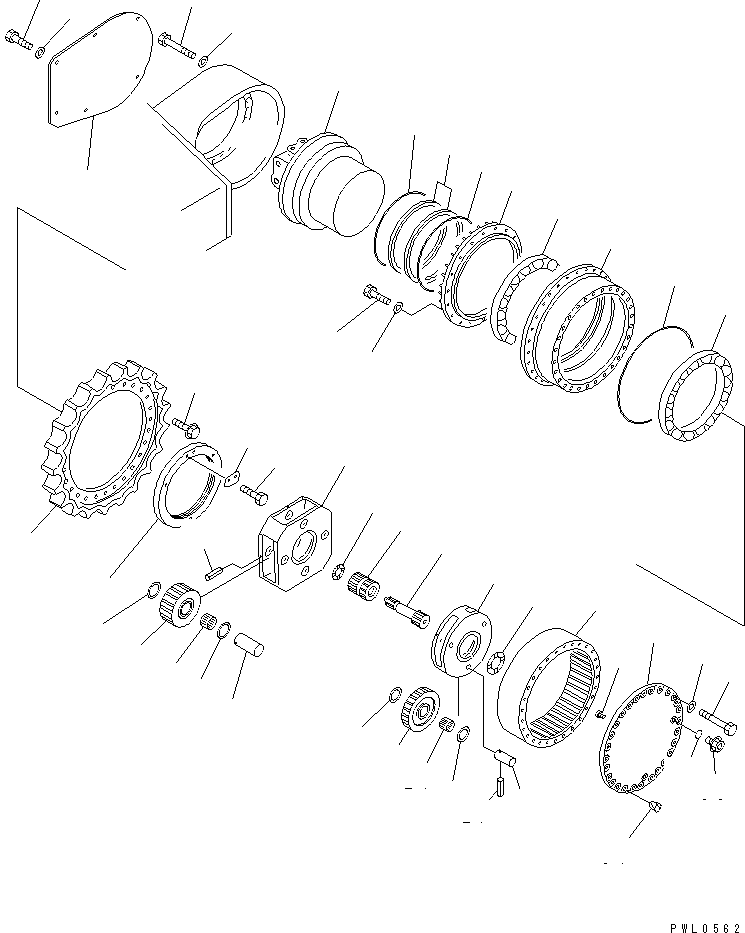 Excavators Komatsu / PC300LL-7L S/N A85001-UP(PC300L1E) / FINAL DRIVE (HEAVY DUTY)(300020 : P1210-05A0)