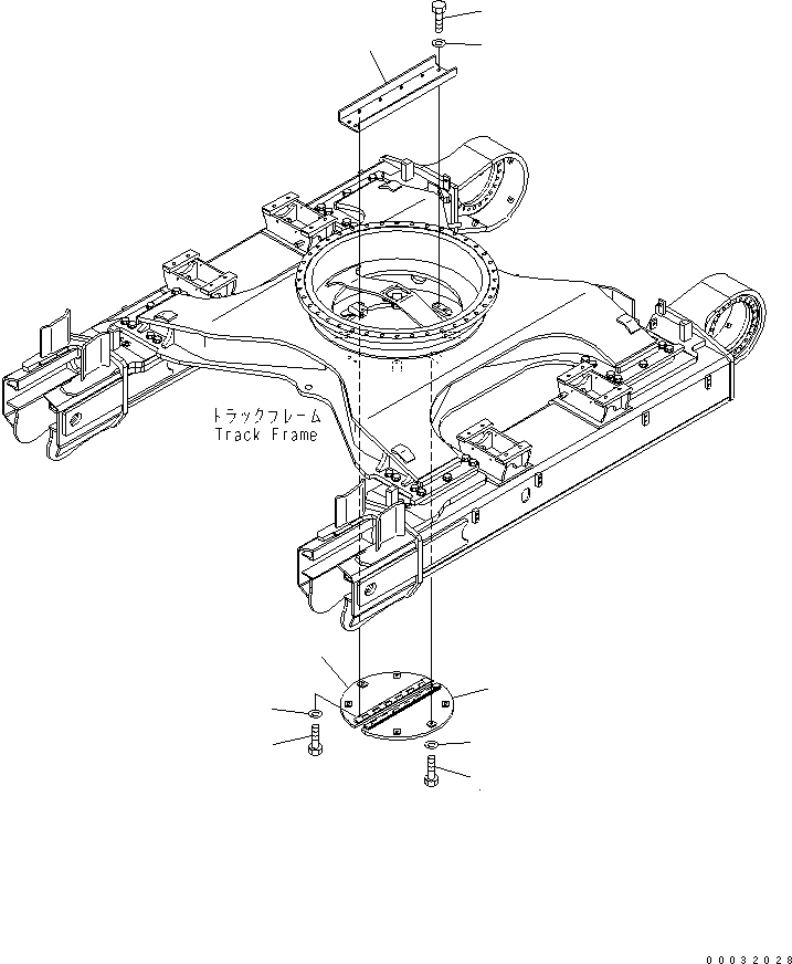 Excavators Komatsu / PC300LL-7L S/N A85001-UP(PC300L1E) / TRACK FRAME (UNDER COVER)(330120 : R1140-01A1)