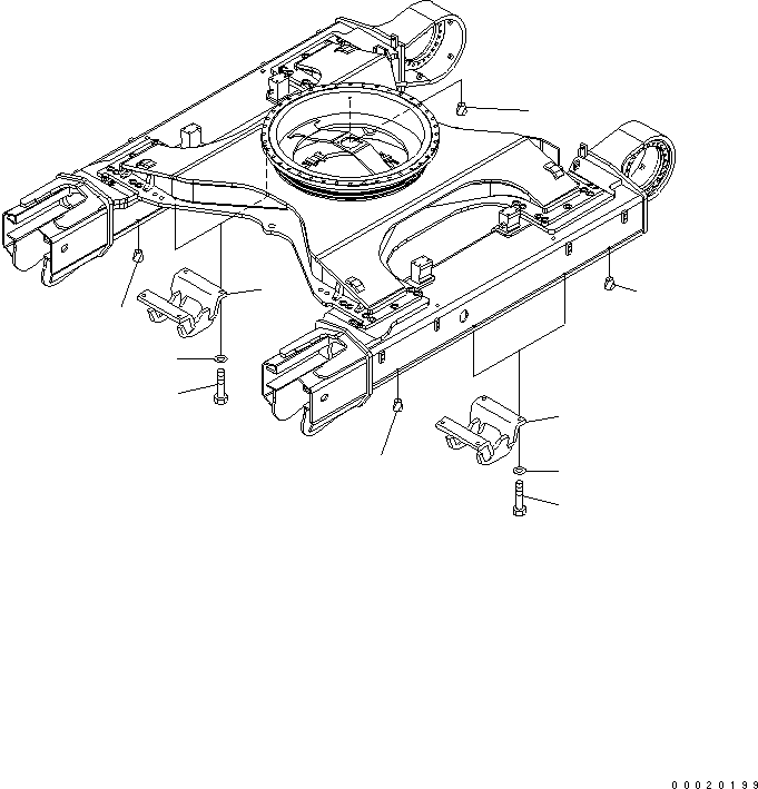 Excavators Komatsu / PC300LL-7L S/N A85001-UP(PC300L1E) / CENTER GUARD(330130 : R1200-01A0)