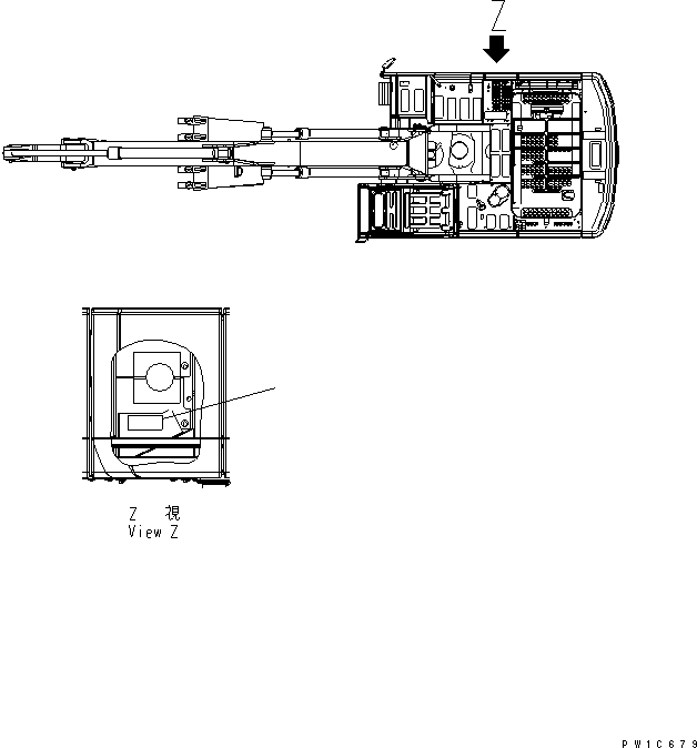 Excavators Komatsu / PC300LL-7L S/N A85001-UP(PC300L1E) / PLATE (AIR CLEANER¤ DOUBLE ELEMENT)(390040 : U0550-01A1)