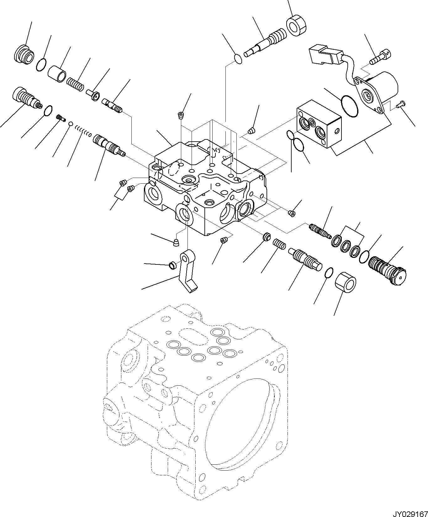 Komatsu parts book diagram for PC30MR-5 S/N F50002 AND UP: ENGINE RELATED PARTS FOR CANOPY, ENGINE RELATED PARTS, INNER PARTS, PISTON PUMP (3/7)