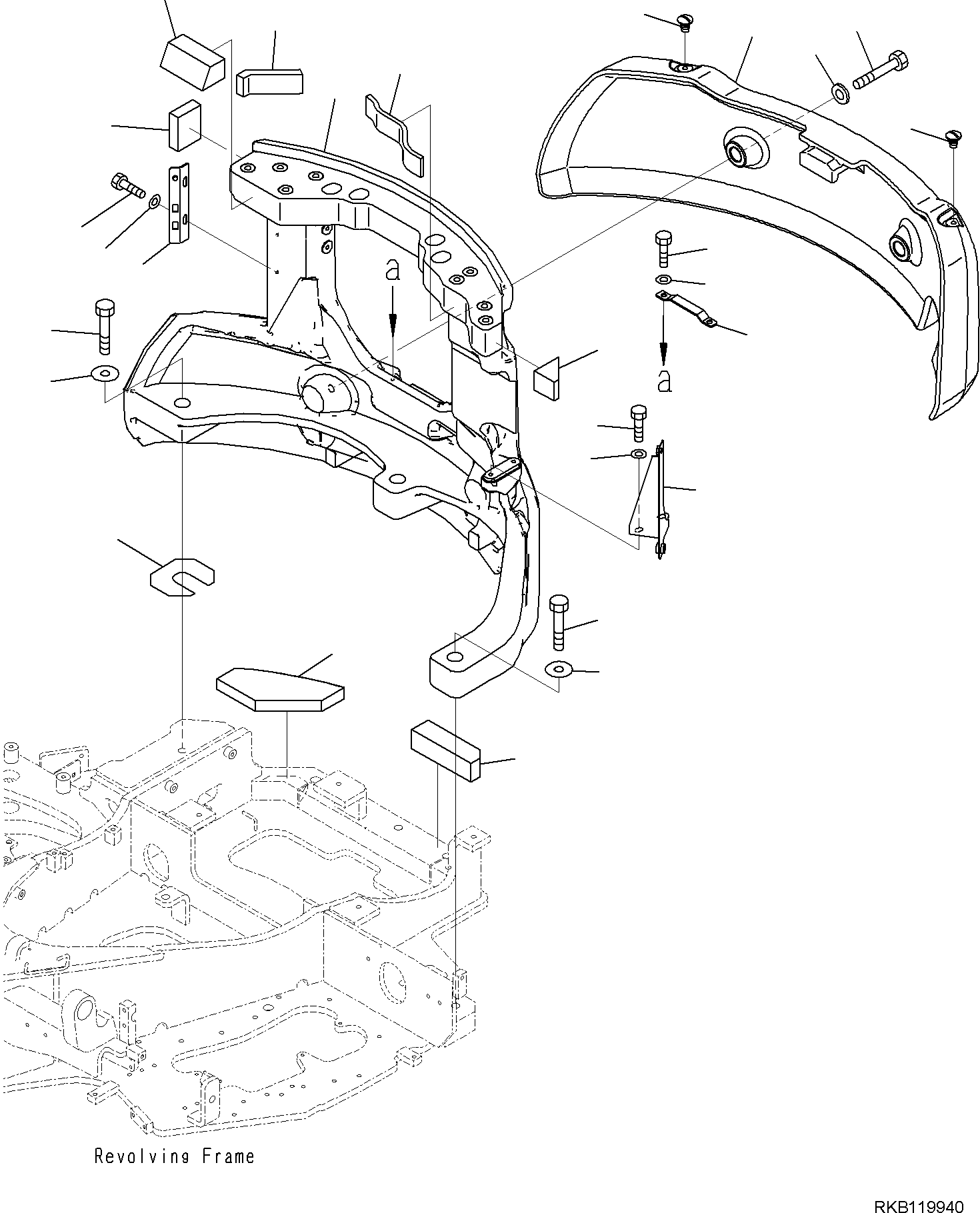 Komatsu parts book diagram for PC30MR-5 S/N F50002 AND UP: COUNTER WEIGHT, COUNTERWEIGHT
