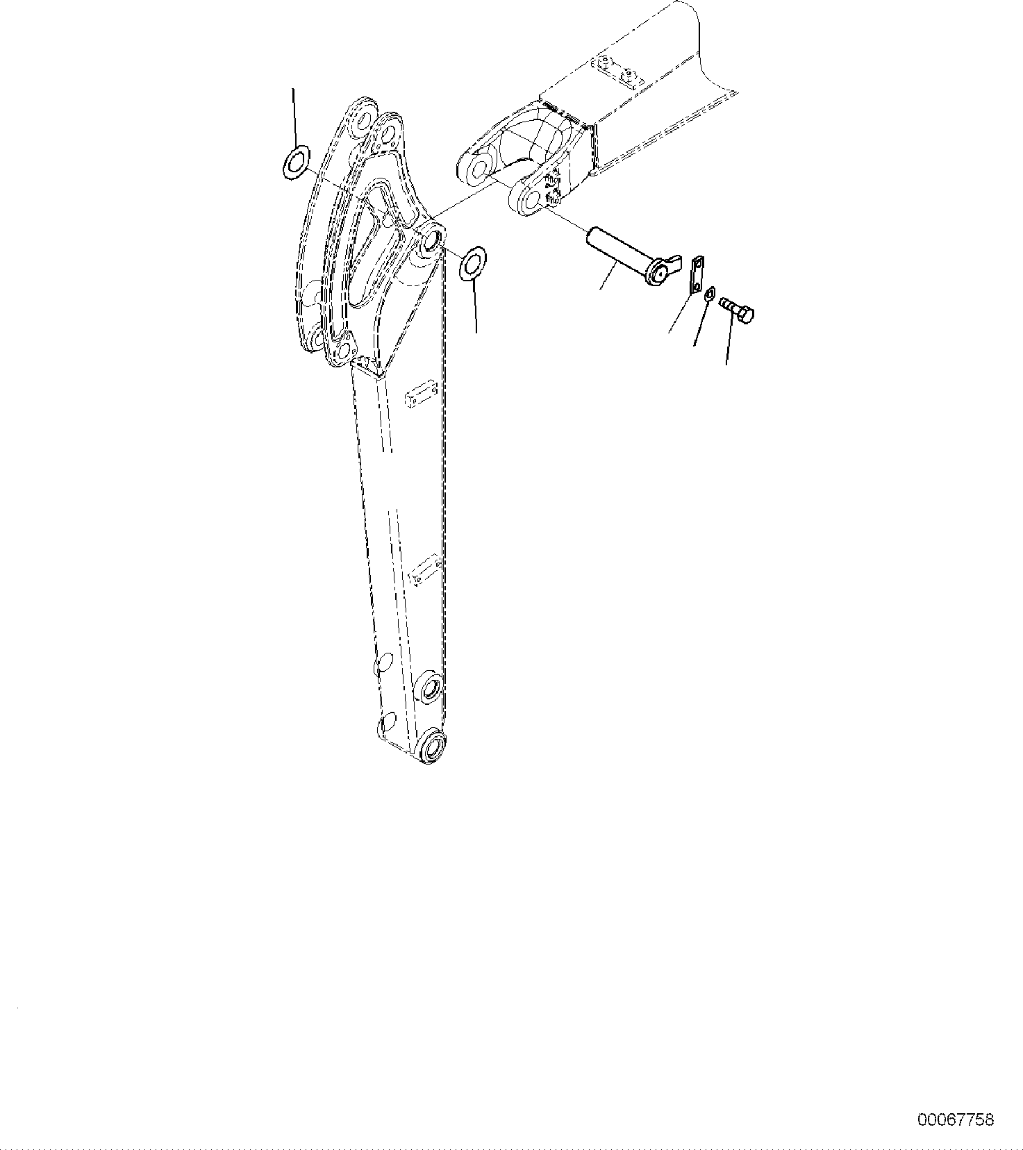 Komatsu parts book diagram for PC30MR-5 S/N F50002 AND UP: BOOM UNIT, PIN, ARM