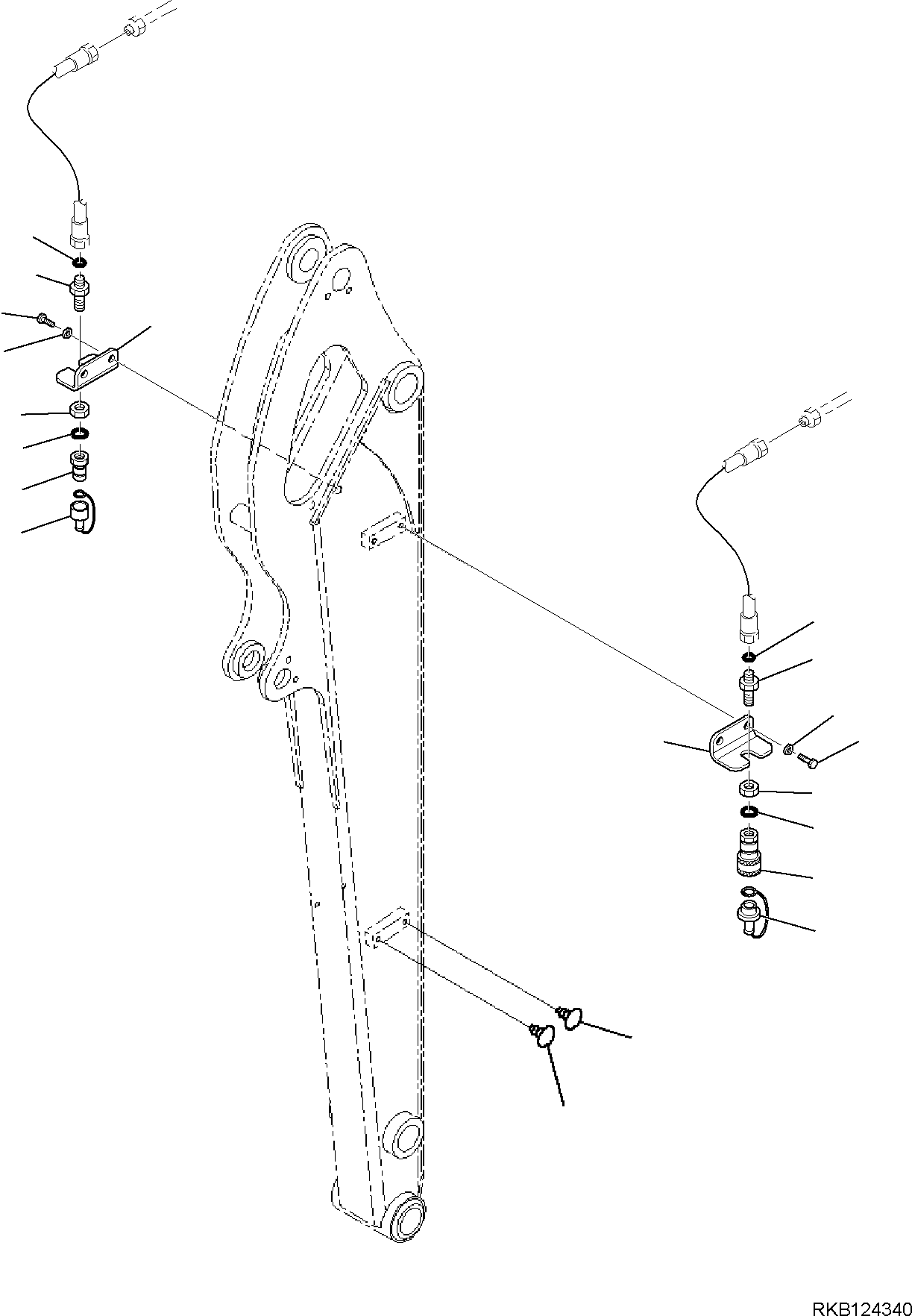 Komatsu parts book diagram for PC30MR-5 S/N F50002 AND UP: ARM UNIT, ADDITIONAL PIPING