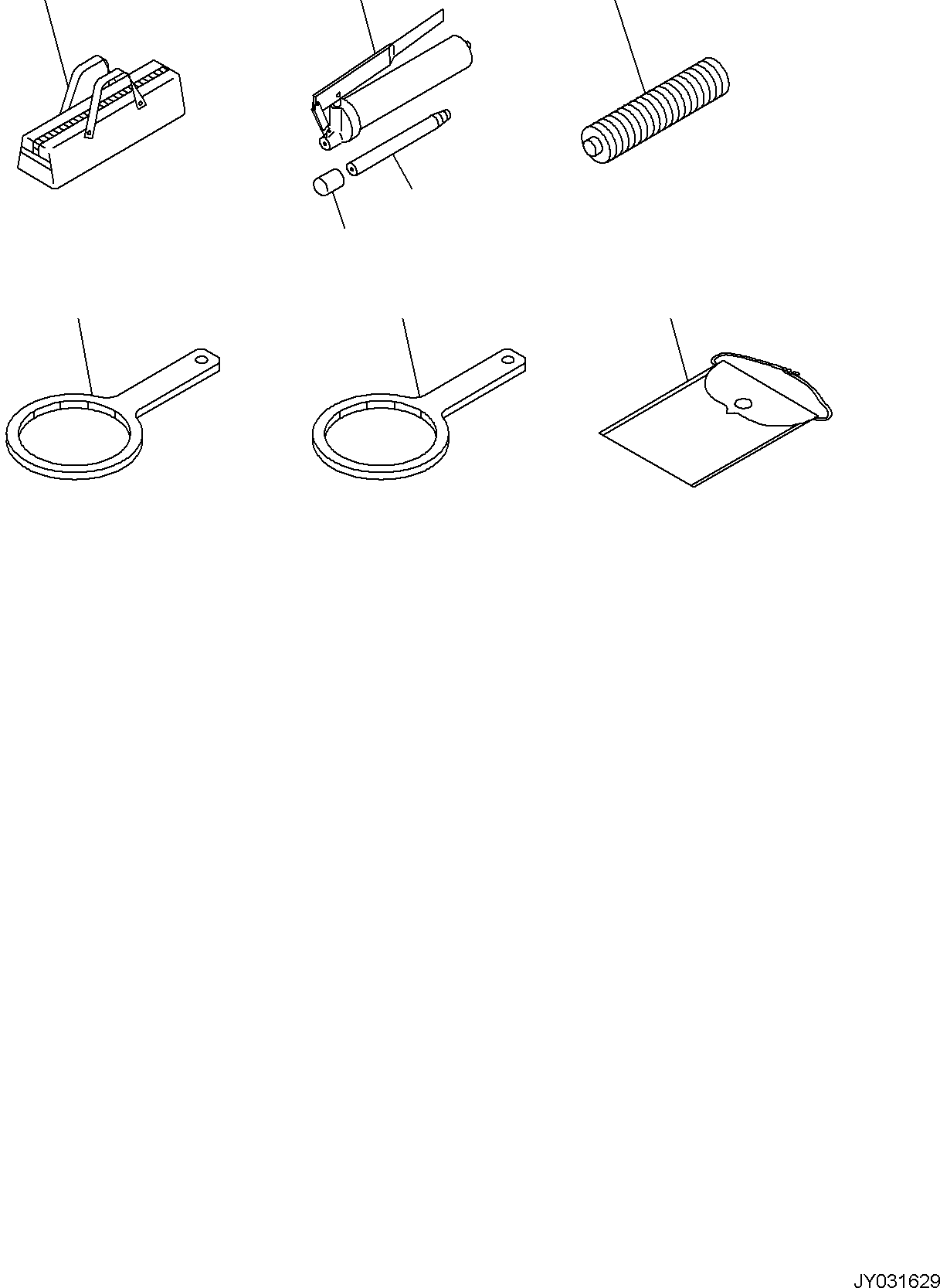 Komatsu parts book diagram for PC30MR-5 S/N F50002 AND UP: GENERAL TOOL SET