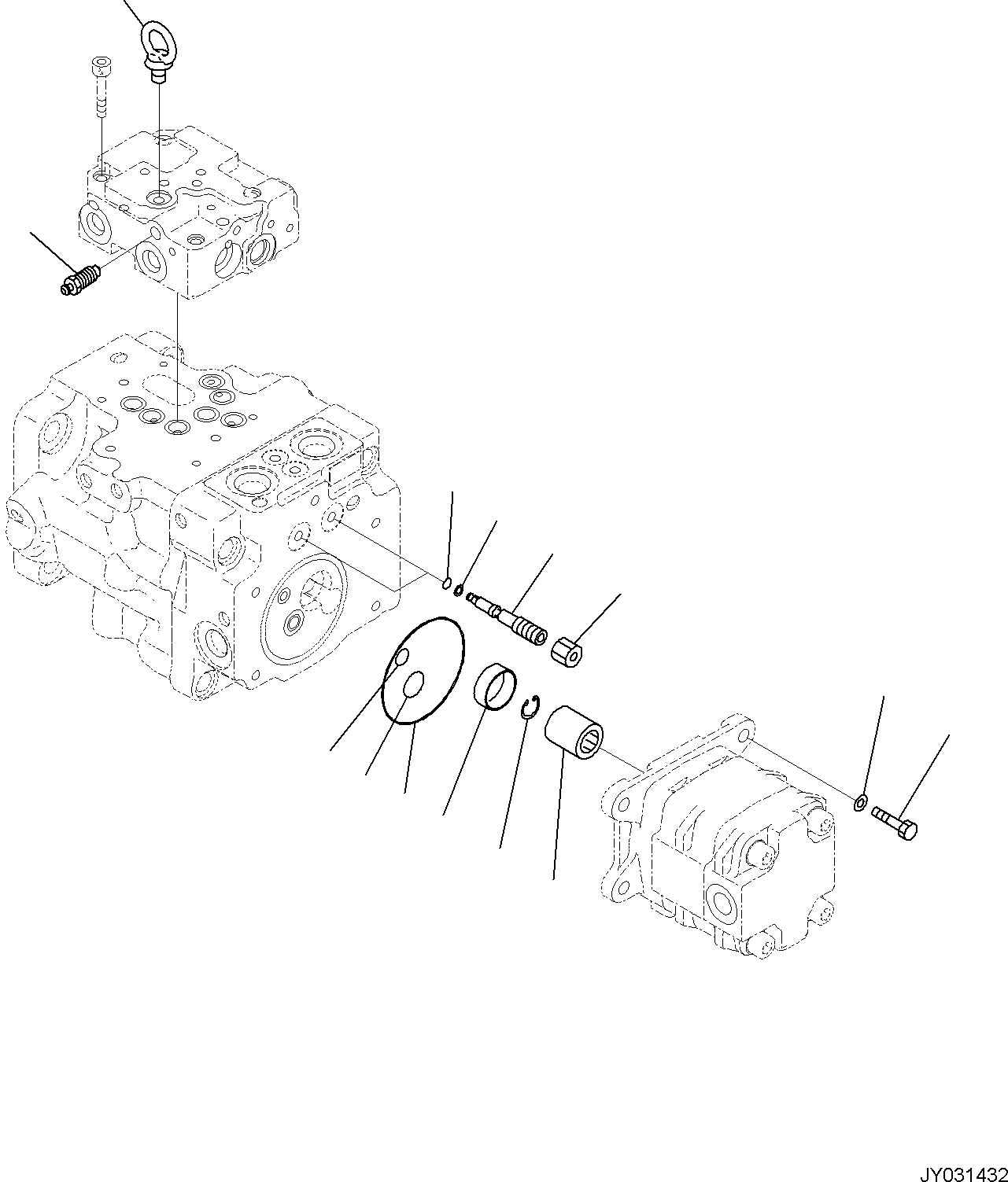Komatsu parts book diagram for PC35MR-5 S/N F50003 AND UP: ENGINE RELATED PARTS FOR CANOPY, ENGINE RELATED PARTS, INNER PARTS, PISTON PUMP (6/7)