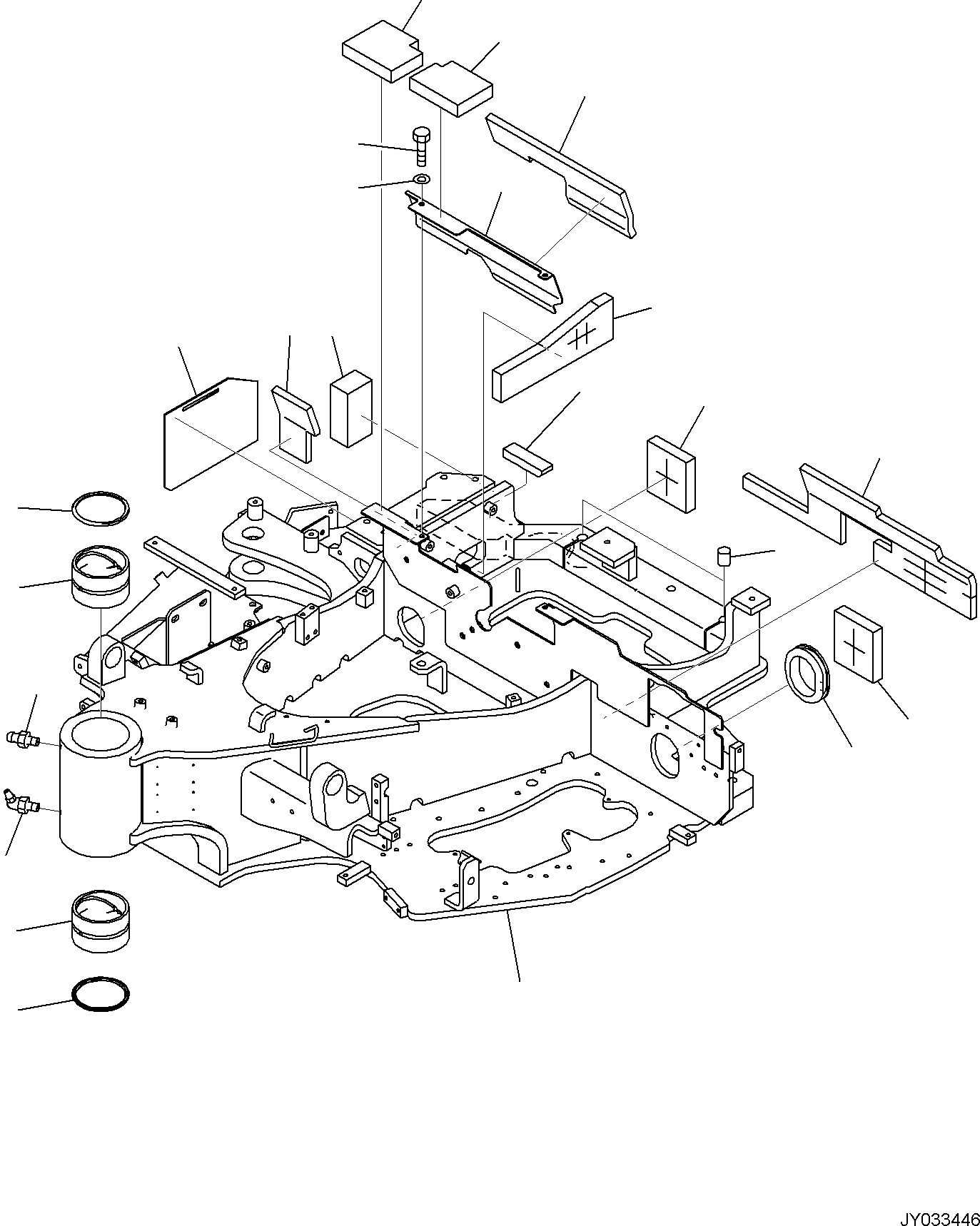 Komatsu parts book diagram for PC35MR-5 S/N F50003 AND UP: REVOLVING FRAME