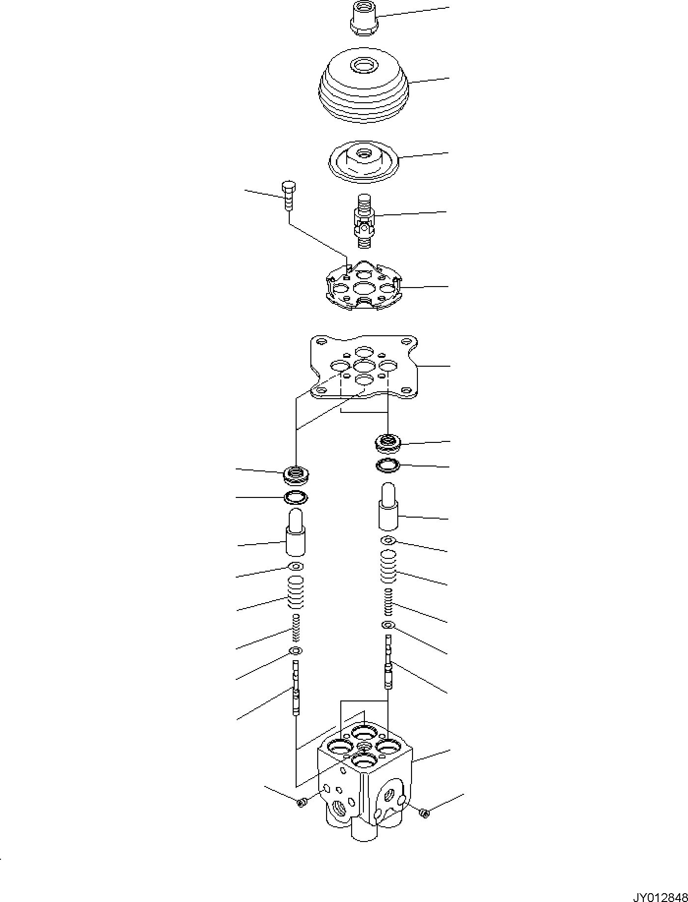 Komatsu parts book diagram for PC35MR-5 S/N F50003 AND UP: CAB, CAB, 2-ATTACHMENT, PPC VALVE FOR WORK EQUIPMENT, R.H.