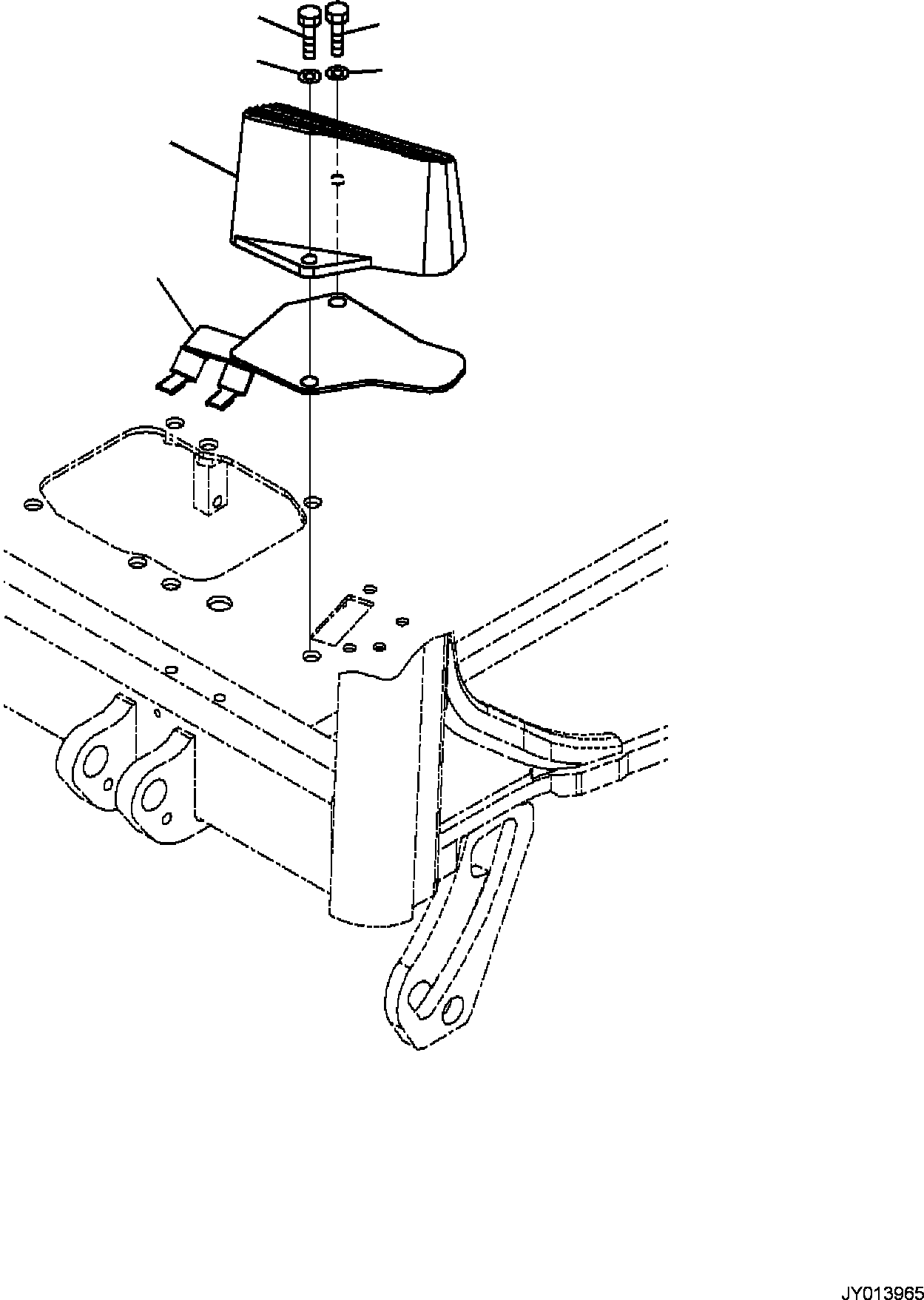 Komatsu parts book diagram for PC35MR-5 S/N F50003 AND UP: CAB, FOOTREST