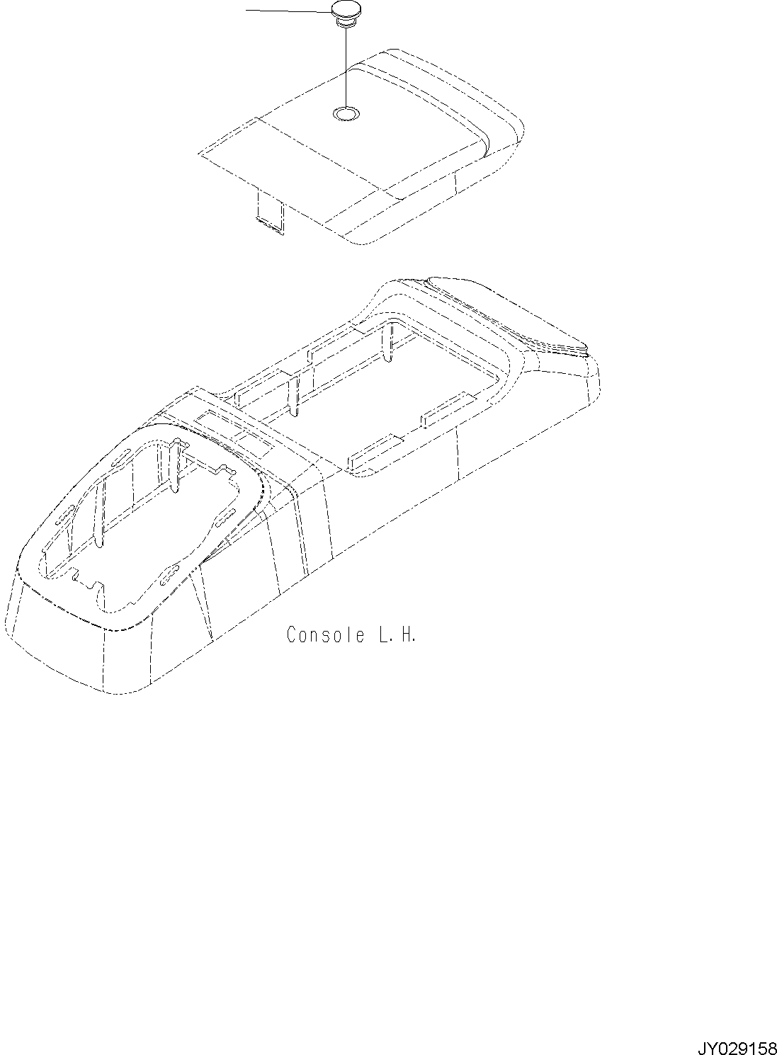 Komatsu parts book diagram for PC35MR-5 S/N F50003 AND UP: CAB, CAP, CONSOLE BOX