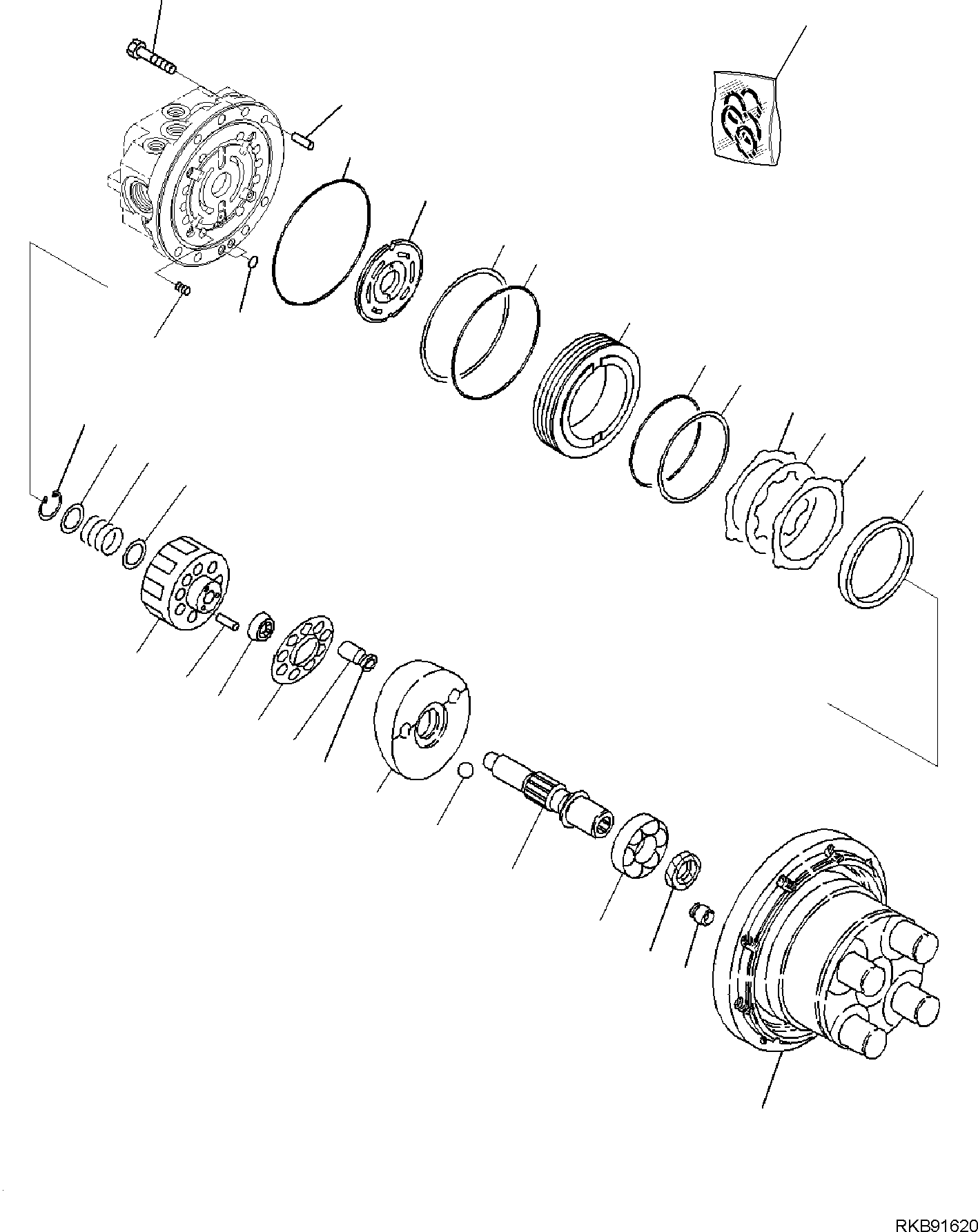 Komatsu parts book diagram for PC35MR-5 S/N F50003 AND UP: TRACK FRAME, TRACK FRAME, INNER PARTS, HYDRAULIC MOTOR (1/2)