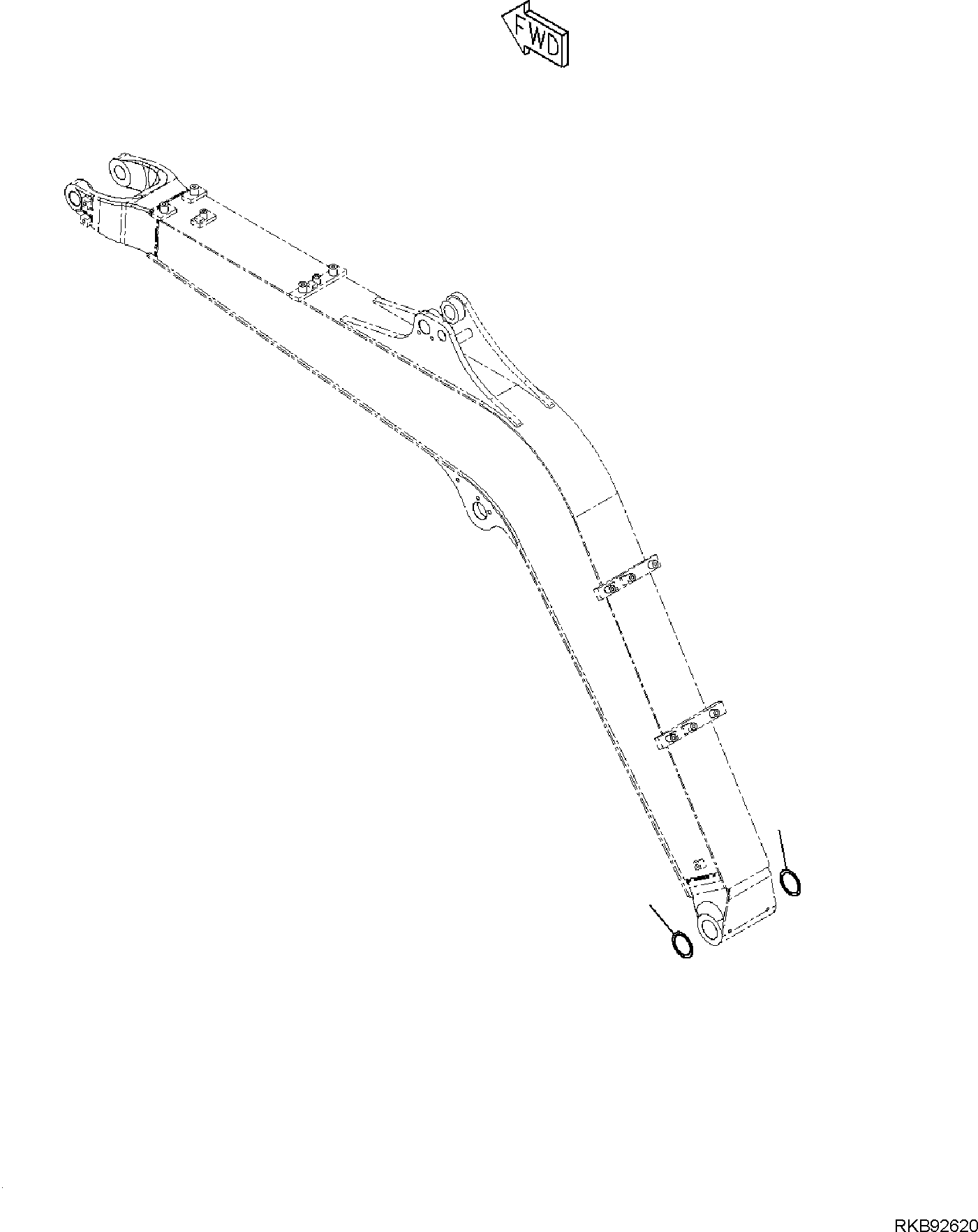 Komatsu parts book diagram for PC35MR-5 S/N F50003 AND UP: BOOM UNIT, SEAL DUST, BOOM