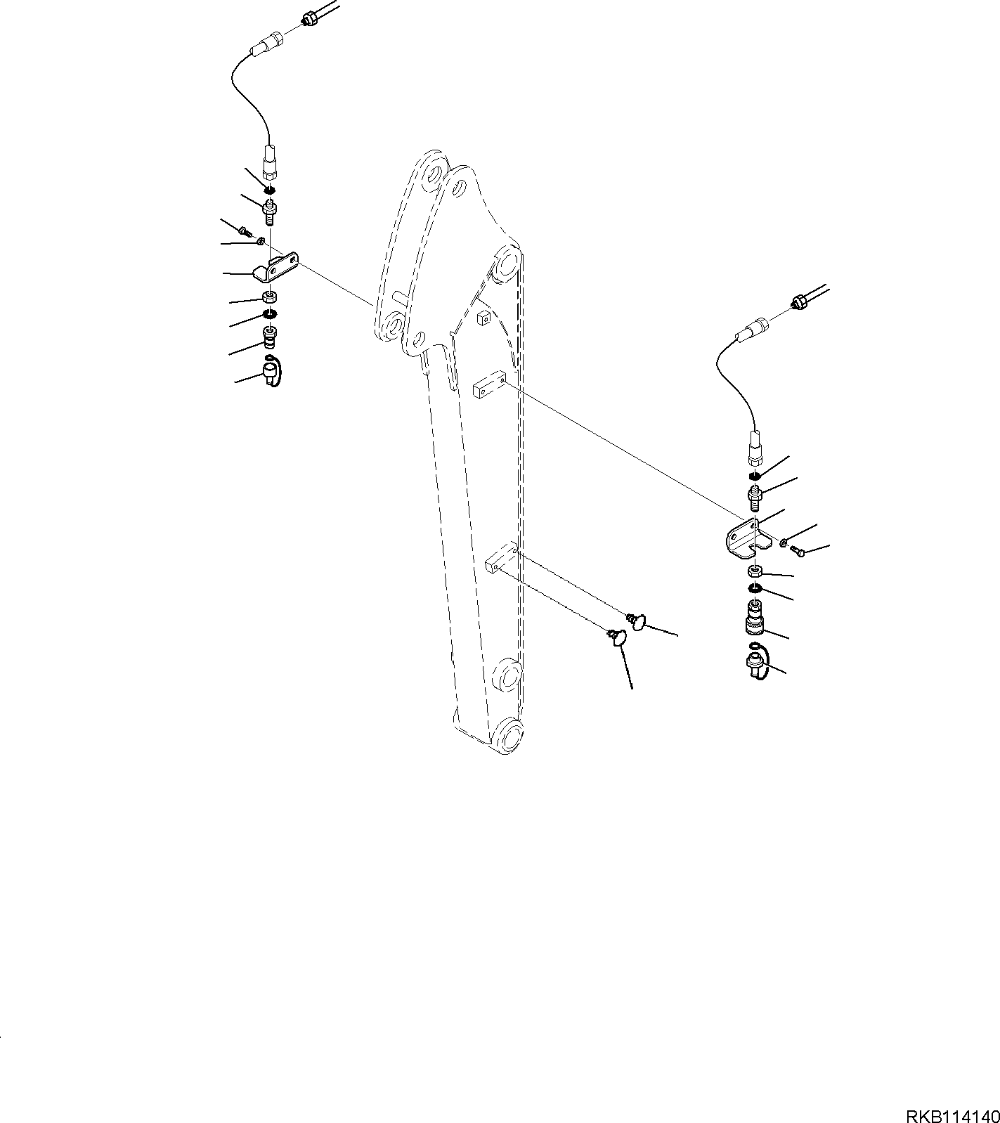 Komatsu parts book diagram for PC35MR-5 S/N F50003 AND UP: ARM UNIT, ADDITIONAL PIPING