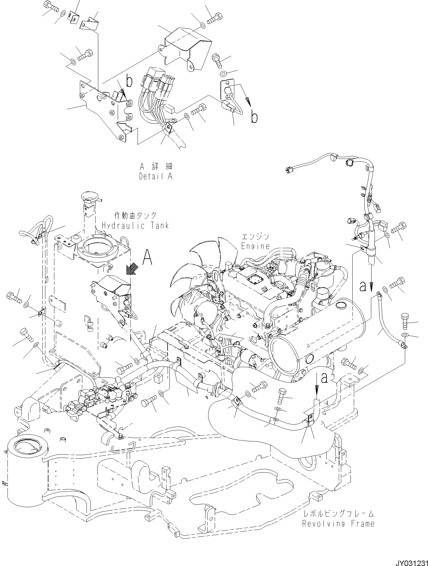 Excavators Komatsu / PC35MR-5 (JPN) S/N 31611 AND UP(PC35MR5J) / WIRING HARNESS, WIRING HARNESS MOUNTING(E0200-002002 : E0200-002002)