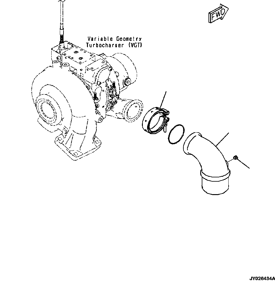 Excavators Komatsu / PC360LC-11 SN A35001-UP(PC360L11) / AIT00-001001 AIR TRANSFER CONNECTION(A-018 : AIT00-001001)