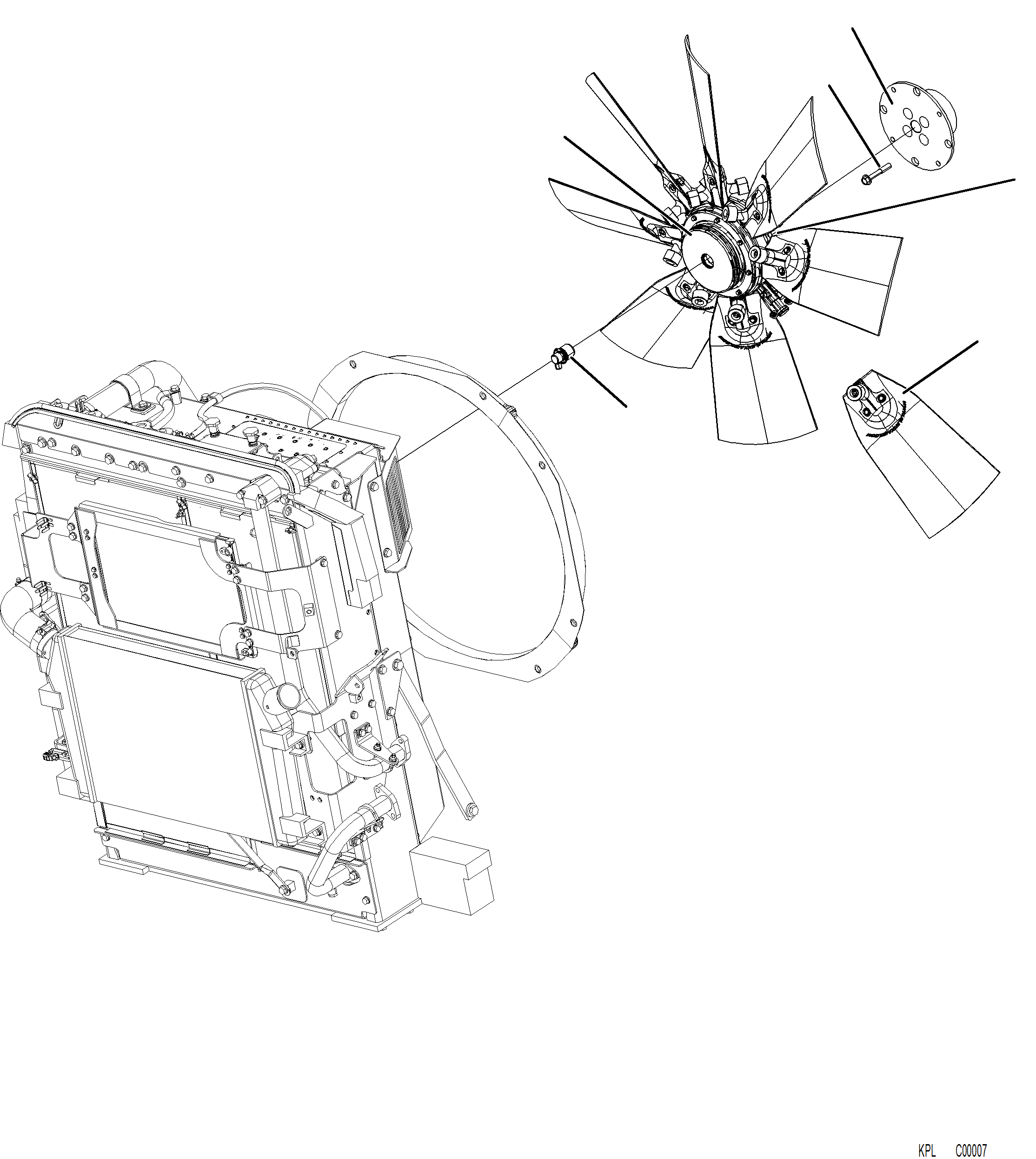 Excavators Komatsu / PC360LC-11 SN A35001-UP(PC360L11) / A5030-002001 COOLING FAN WASTE HANDLER SPECIFICATION (1/2)(A-146 : A5030-002001)