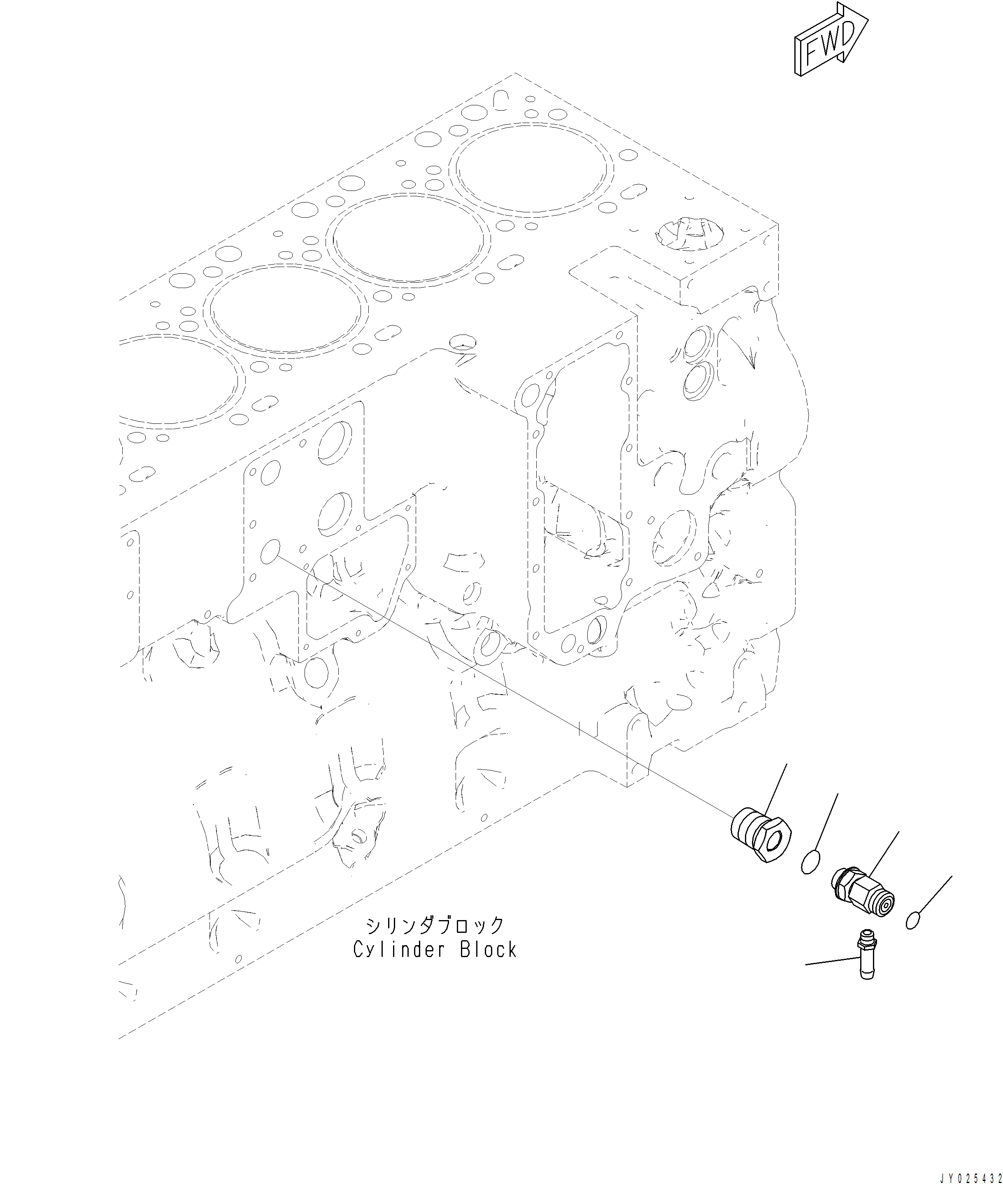 Excavators Komatsu / PC360LC-11 SN A35001-UP(PC360L11) / AHE10-001001 COOLANT CONNECTOR(A-164 : AHE10-001001)