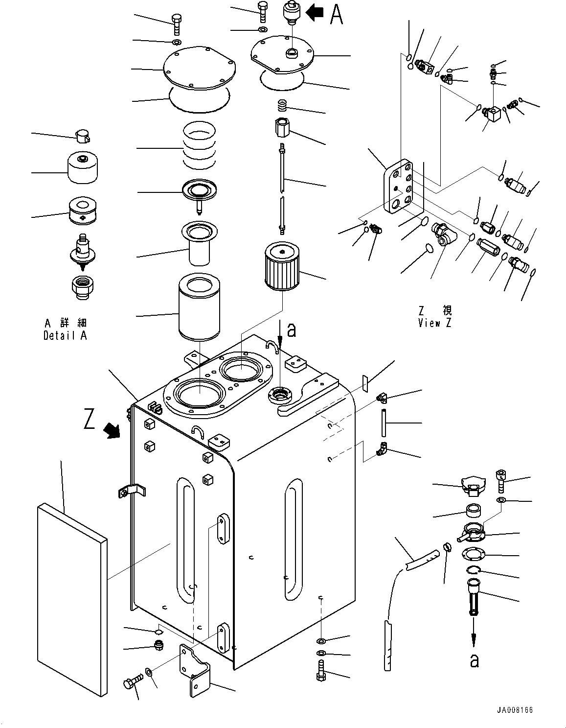 Excavators Komatsu / PC360LC-10 S/N K60001-UP(PC360L2U) / Hydraulic Tank, with Anti-drop Valve, Boom and Arm(H001001 : H0110-002001)