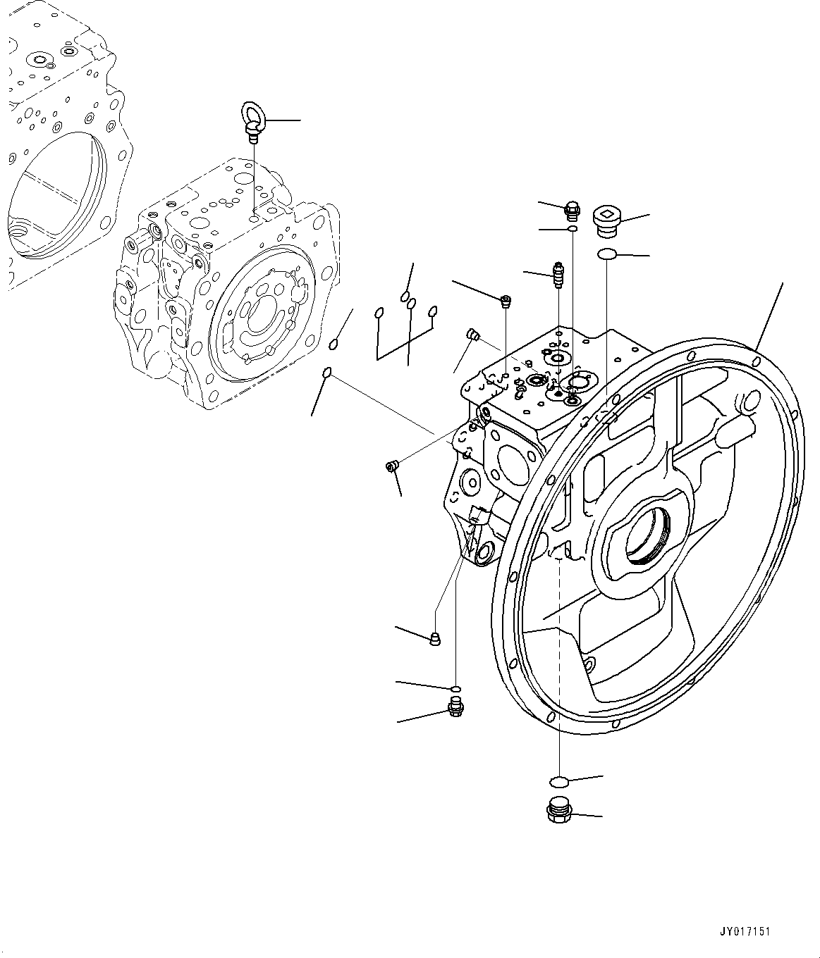 Excavators Komatsu / PC360LC-10 S/N K60001-UP(PC360L2U) / Main Piston Pump, Inner Parts (1/13) (#K60074-)(H007001 : H0210-003001)