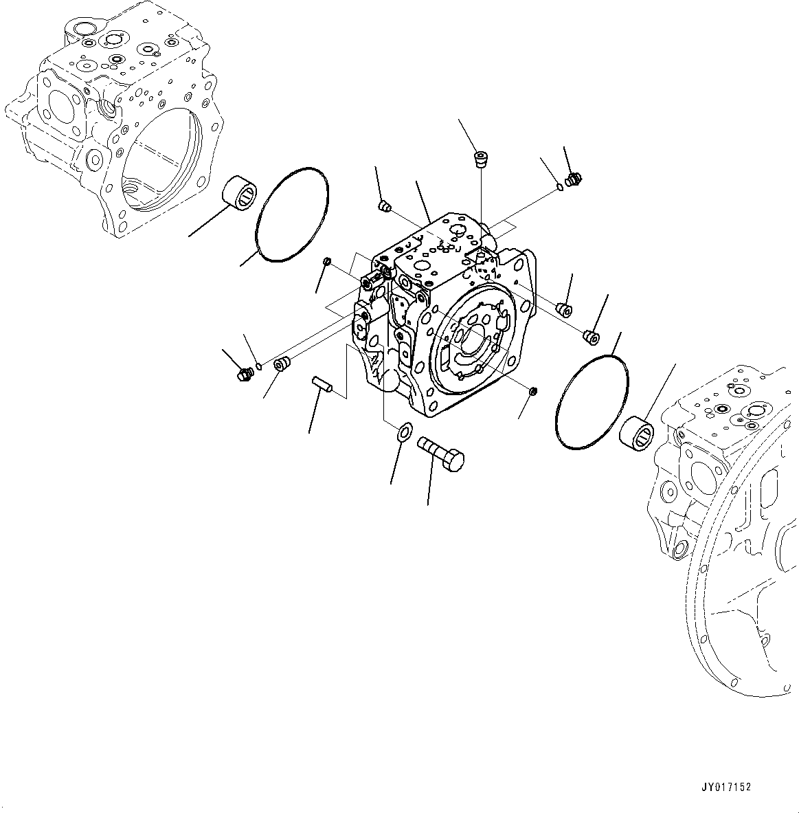 Excavators Komatsu / PC360LC-10 S/N K60001-UP(PC360L2U) / Main Piston Pump, Inner Parts (2/12) (#K60001-K60073)(H006002 : H0210-001002)