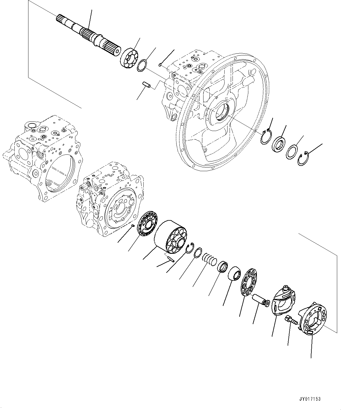 Excavators Komatsu / PC360LC-10 S/N K60001-UP(PC360L2U) / Main Piston Pump, Inner Parts (3/13) (#K60074-)(H007003 : H0210-003003)