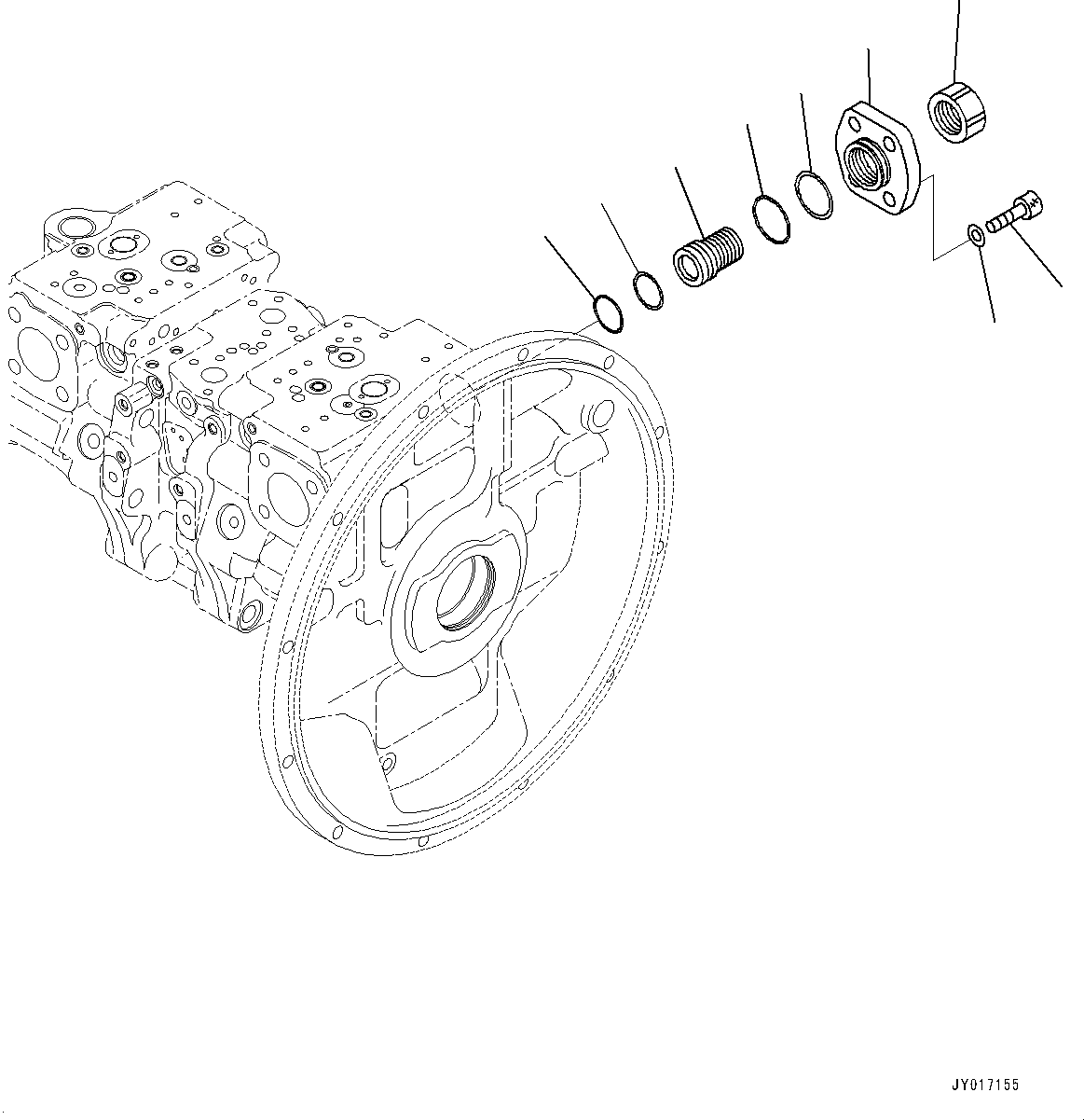 Excavators Komatsu / PC360LC-10 S/N K60001-UP(PC360L2U) / Main Piston Pump, Inner Parts (5/13) (#K60074-)(H007005 : H0210-003005)