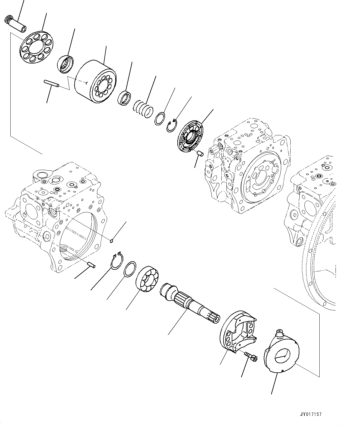Excavators Komatsu / PC360LC-10 S/N K60001-UP(PC360L2U) / Main Piston Pump, Inner Parts (7/13) (#K60074-)(H007007 : H0210-003007)