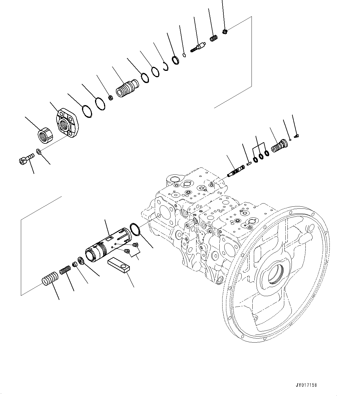 Excavators Komatsu / PC360LC-10 S/N K60001-UP(PC360L2U) / Main Piston Pump, Inner Parts (8/13) (#K60074-)(H007008 : H0210-003008)