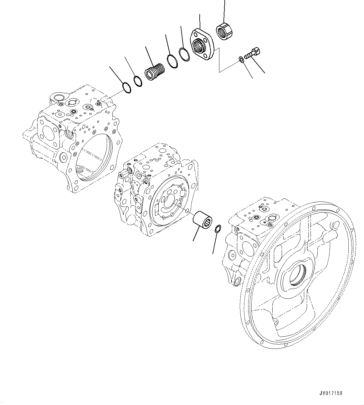 Excavators Komatsu / PC360LC-10 S/N K60001-UP(PC360L2U) / Main Piston Pump, Inner Parts (9/12) (#K60001-K60073)(H006009 : H0210-001009)