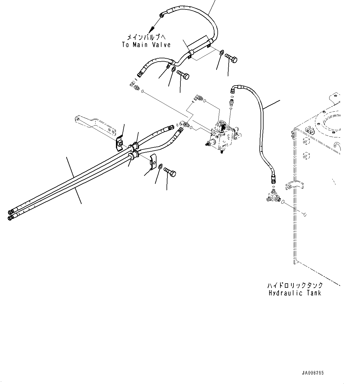 Excavators Komatsu / PC360LC-10 S/N K60001-UP(PC360L2U) / Quick Coupler Piping, Quick Coupler Piping(H021004 : H1271-003004)