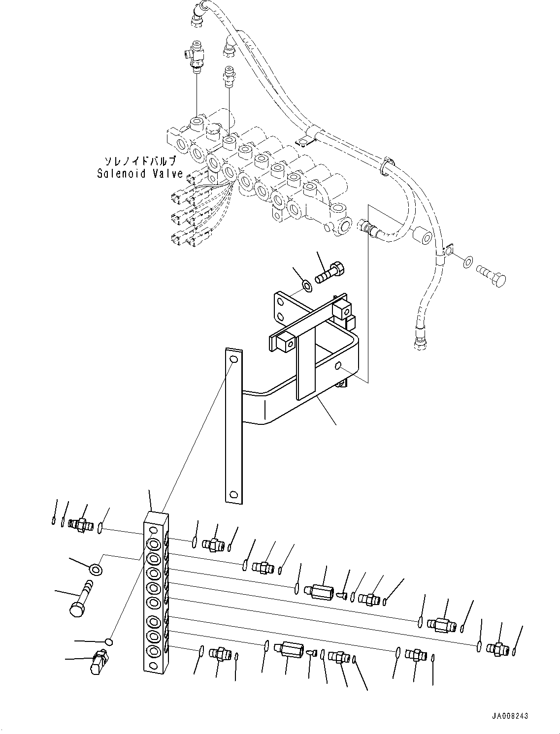 Excavators Komatsu / PC360LC-10 S/N K60001-UP(PC360L2U) / Pressure Switch Block, for EU Arrangement(H029001 : H1833-002001)