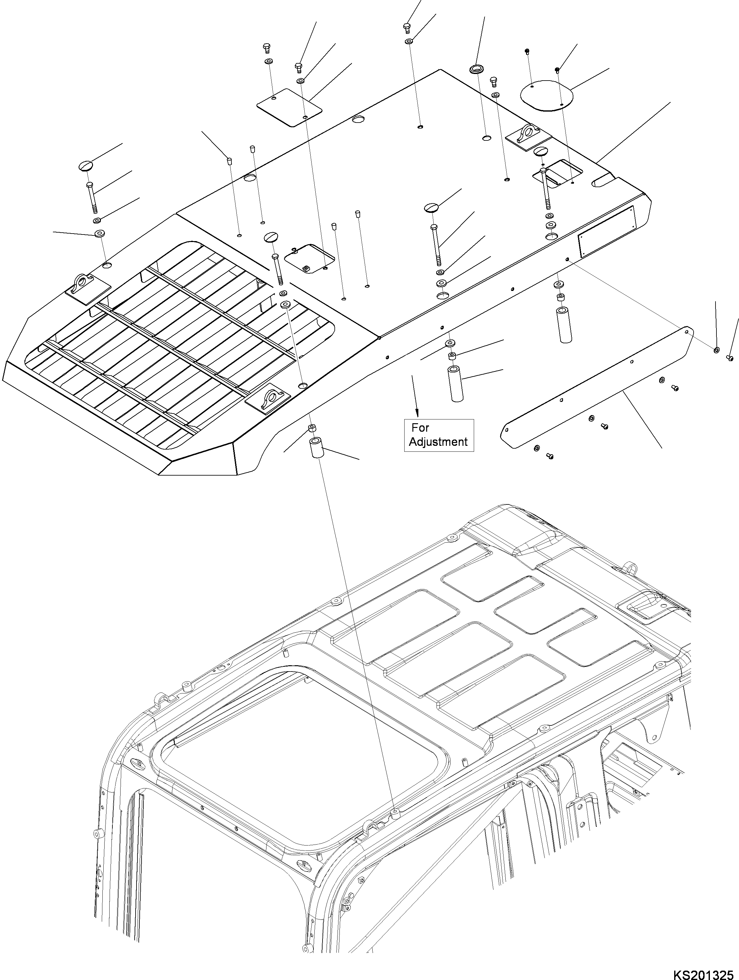 Excavators Komatsu / PC360LC-10 S/N K60001-UP(PC360L2U) / Top Guard, LV2 (#K60010-)(K004002 : K0220-001002)