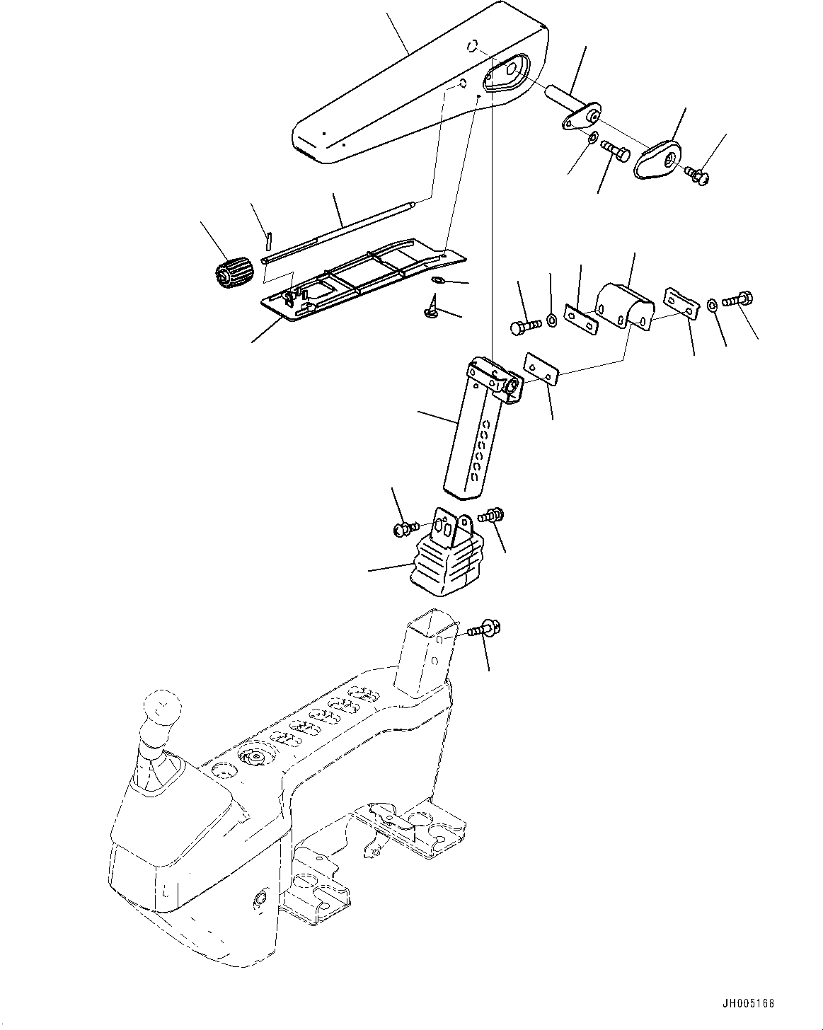 Excavators Komatsu / PC360LC-10 S/N K60001-UP(PC360L2U) / Cab and Floor Frame Group, with Air Suspension Operatorґs Seat, 1-attachment Pedal, KUK, Floor, Armrest, RHS(K016049 : K1110-003049)