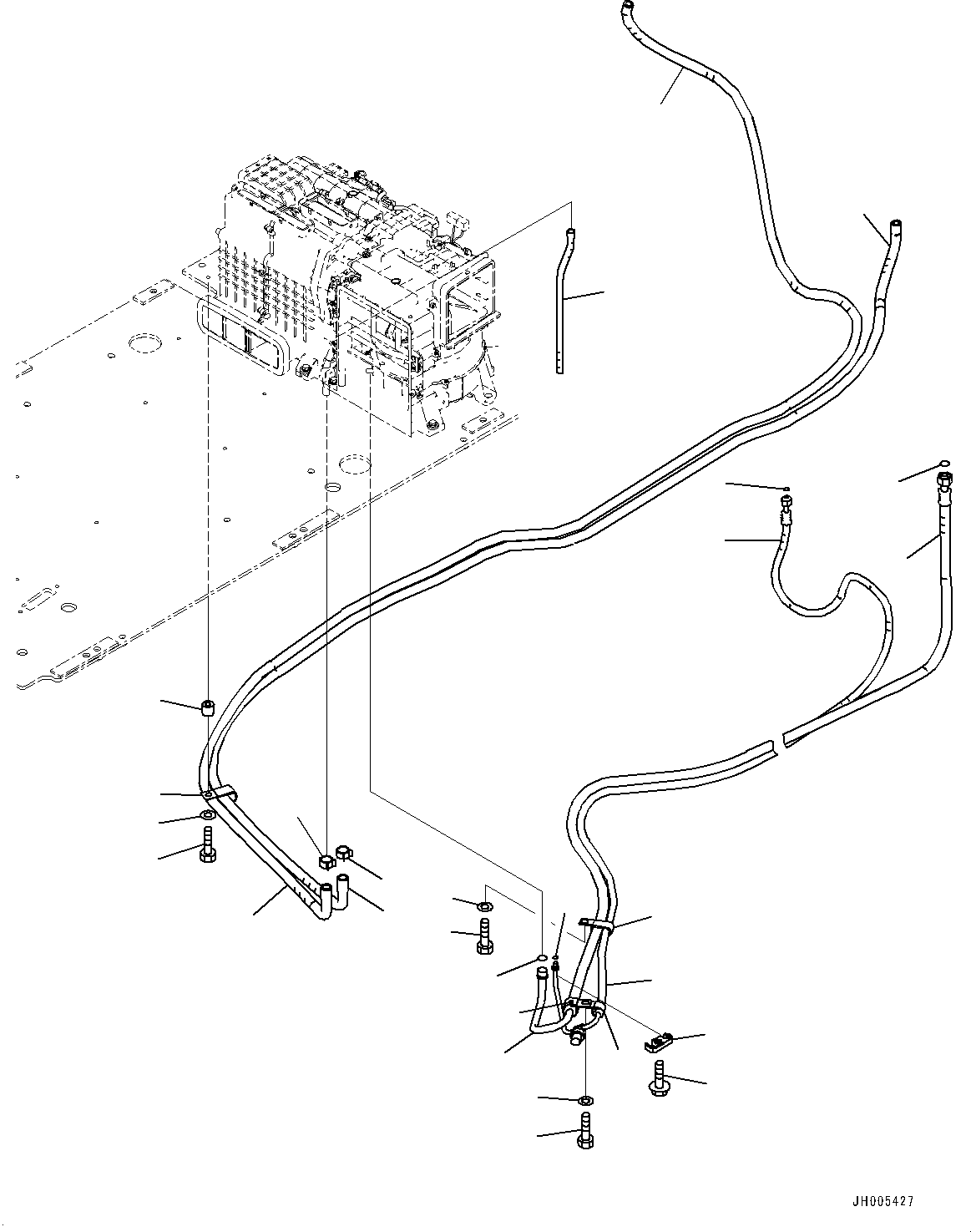Excavators Komatsu / PC360LC-10 S/N K60001-UP(PC360L2U) / Cab and Floor Frame Group, with Air Suspension Operatorґs Seat, 1-attachment Pedal, KUK, Floor, Air Conditioner Piping(K016054 : K1110-003054)