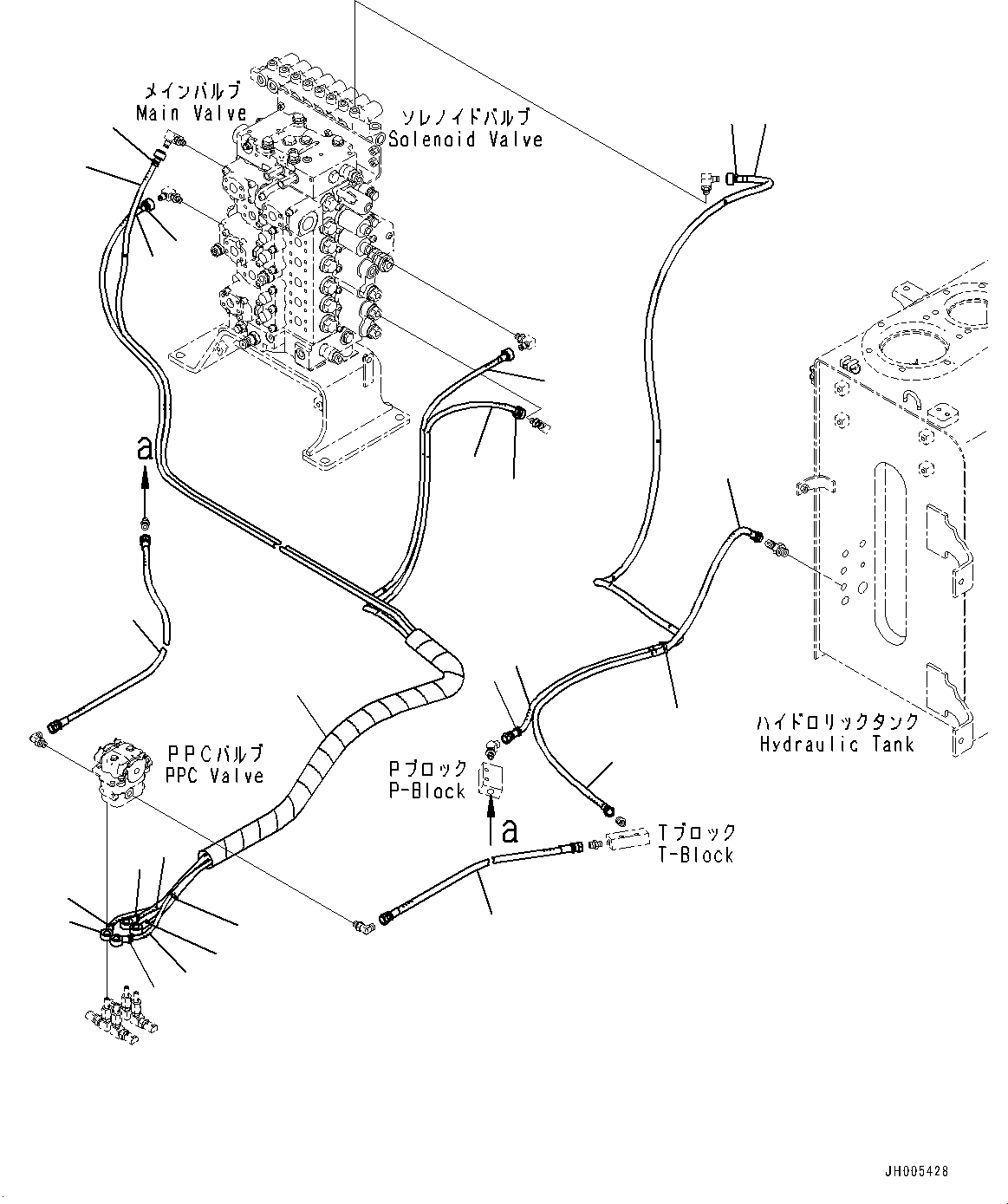 Excavators Komatsu / PC360LC-10 S/N K60001-UP(PC360L2U) / Cab and Floor Frame Group, with Air Suspension Operatorґs Seat, 1-attachment Pedal, KUK, Floor, PPC Piping for Travel Valve(K016055 : K1110-003055)