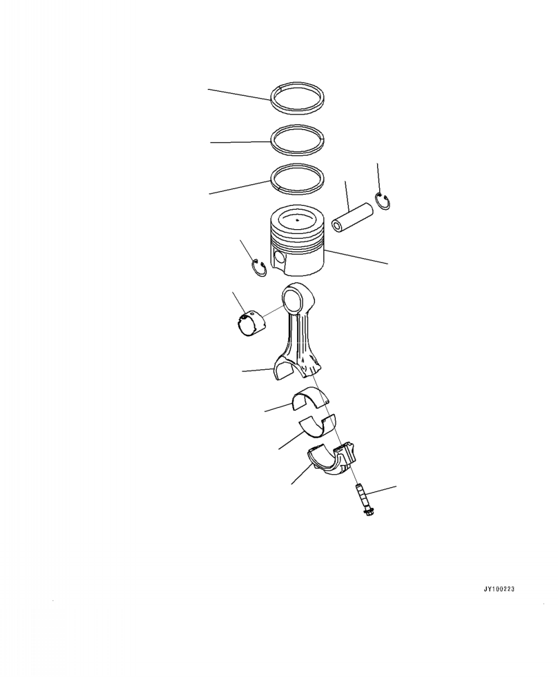 Komatsu parts book diagram for PC390LCI-11 A31001-UP BEPB113400 3.8.2018: A2359-001001 PISTON AND CONNECTING ROD