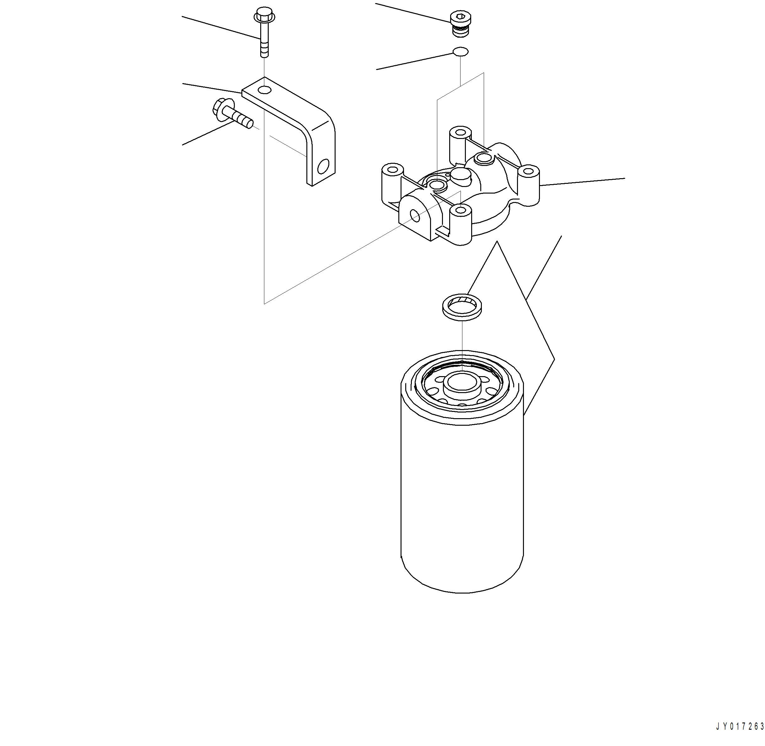 Komatsu parts book diagram for PC390LCI-11 A31001-UP BEPB113400 3.8.2018: AFF10-001001 FUEL FILTER LOCATION